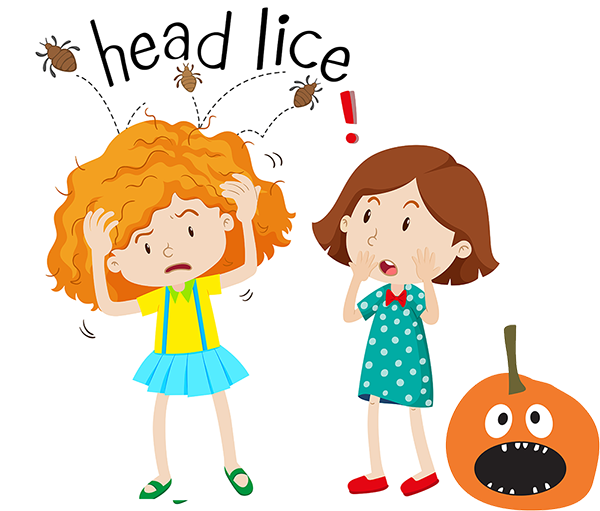 kids getting lice at halloween